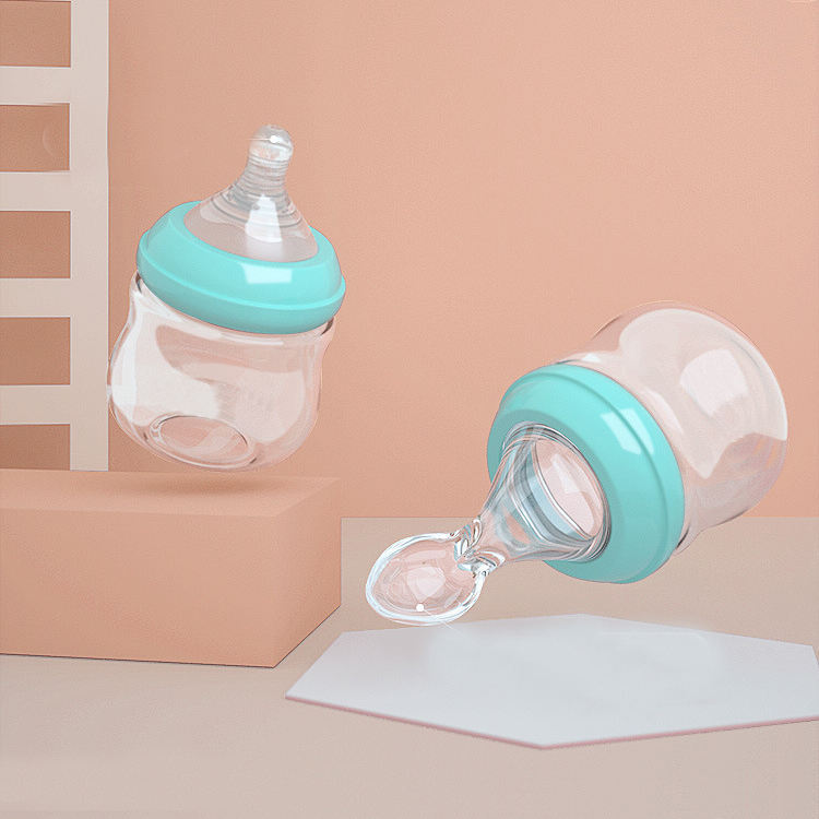 Elevate Your Baby's Mealtime with Our Borosilicate Glass Feeding Spoon Bottle!