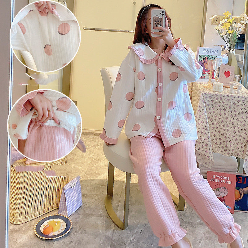 Maternity Pajamas Cotton Zipper Clothing
