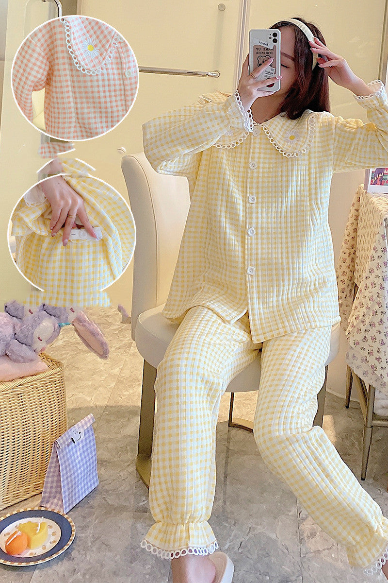 Maternity Pajamas Cotton Zipper Clothing