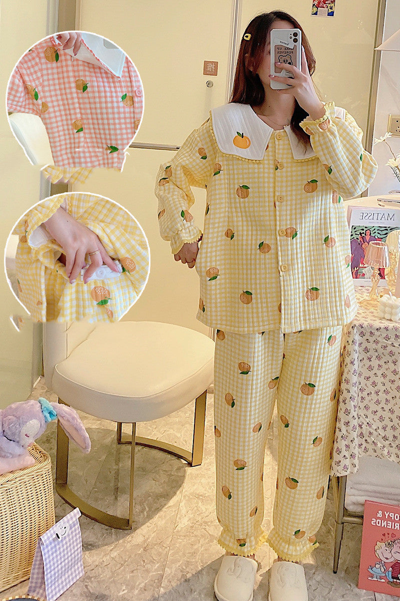 Maternity Pajamas Cotton Zipper Clothing