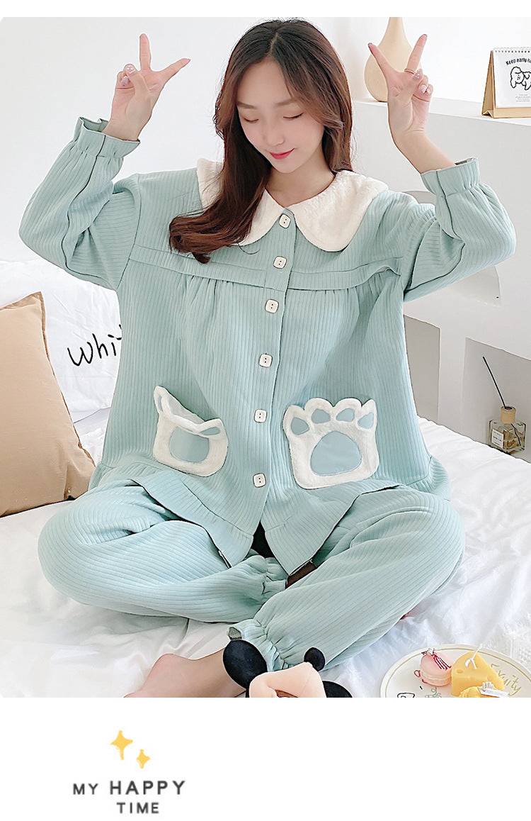 Maternity Pajamas Cotton Zipper Clothing