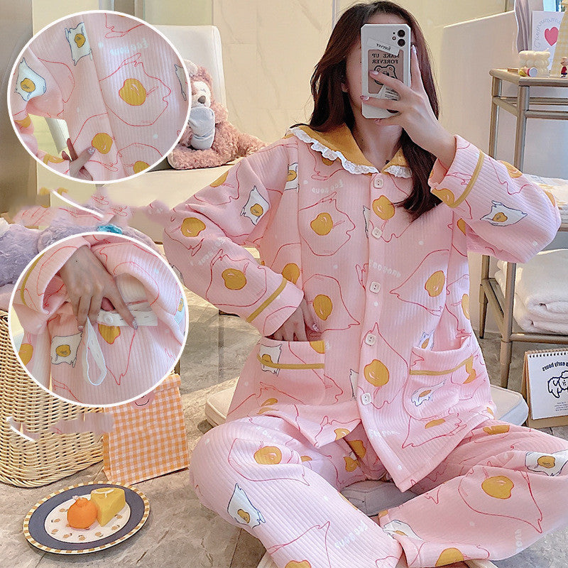 Maternity Pajamas Cotton Zipper Clothing