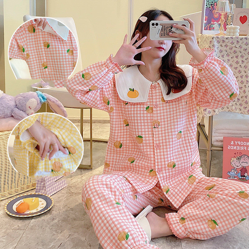 Maternity Pajamas Cotton Zipper Clothing