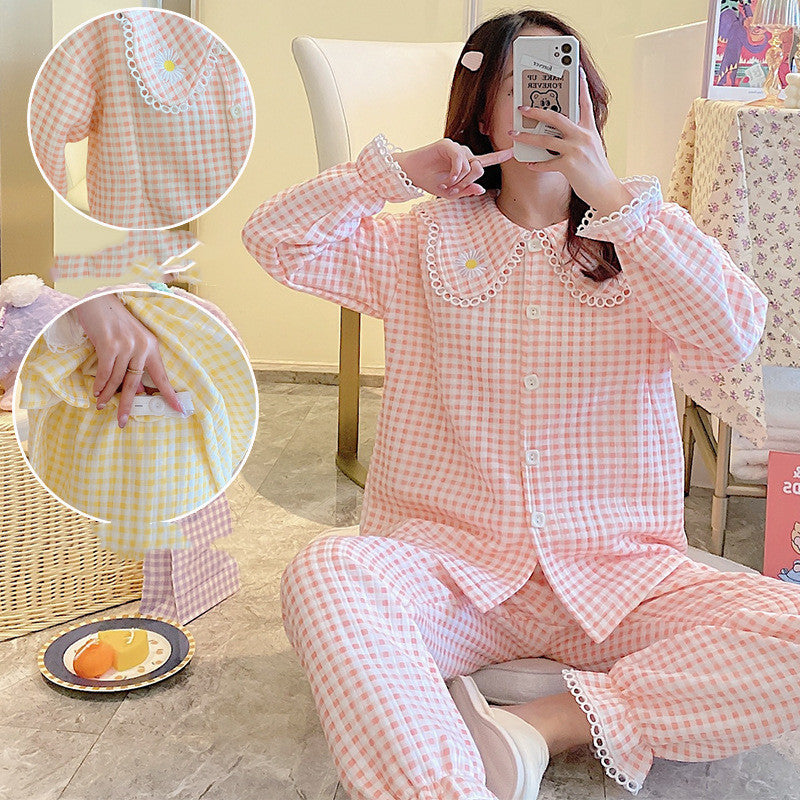 Maternity Pajamas Cotton Zipper Clothing