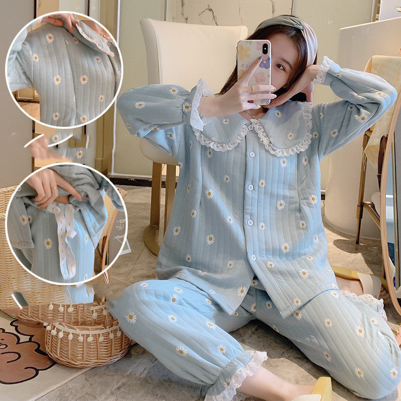 Maternity Pajamas Cotton Zipper Clothing