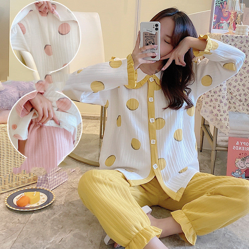 Maternity Pajamas Cotton Zipper Clothing