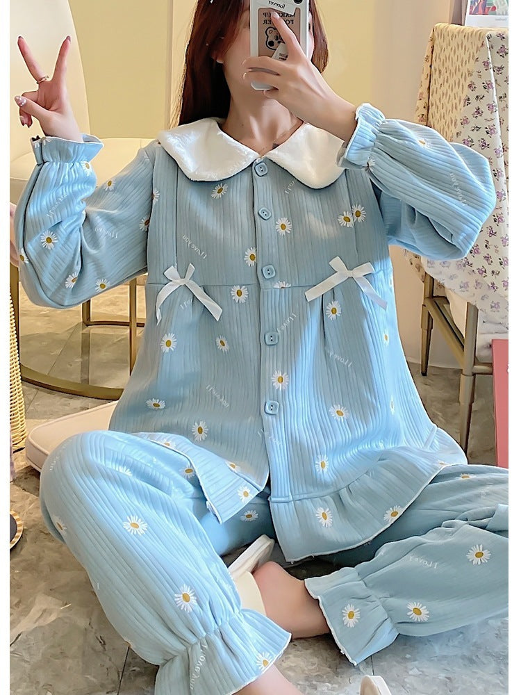 Maternity Pajamas Cotton Zipper Clothing