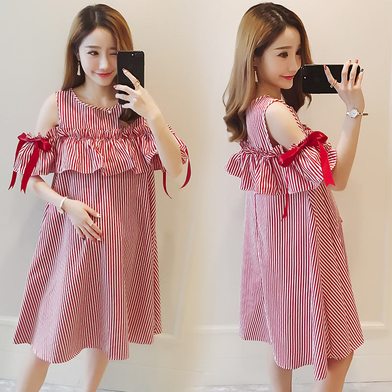 Maternity Mid-Length Breastfeeding Dress