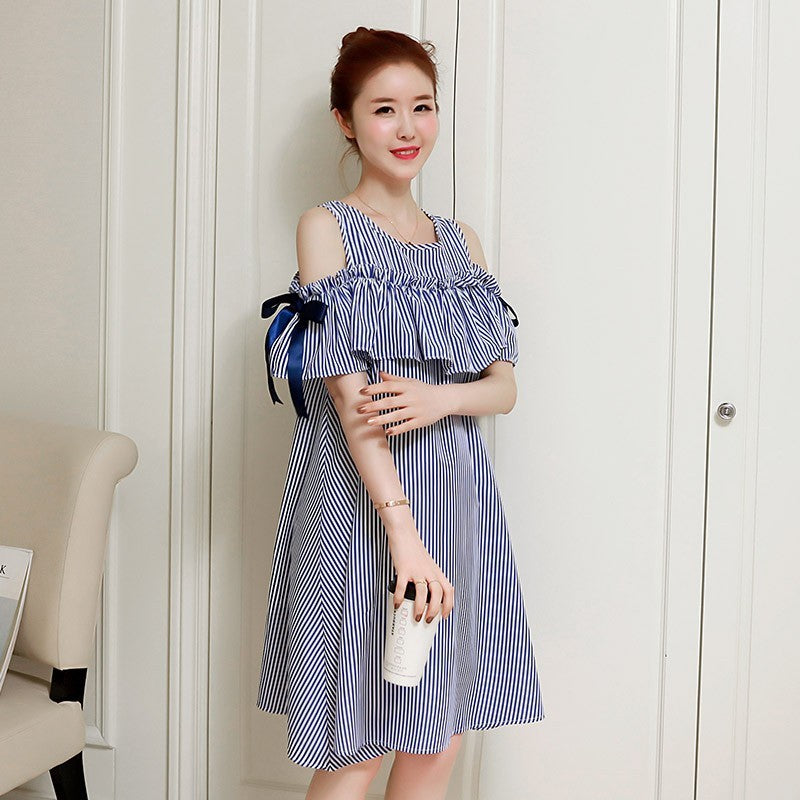 Maternity Mid-Length Breastfeeding Dress