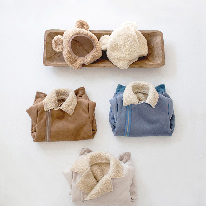 Baby Single-layer Fleece-lined Romper