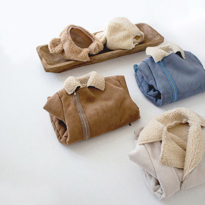Baby Single-layer Fleece-lined Romper