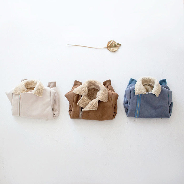 Baby Single-layer Fleece-lined Romper