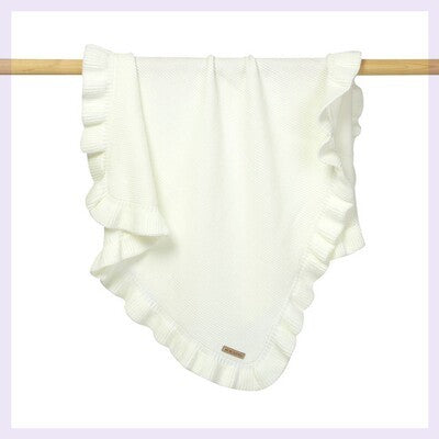 Knitted Baby Blankets Swaddle Wrap Ruffle