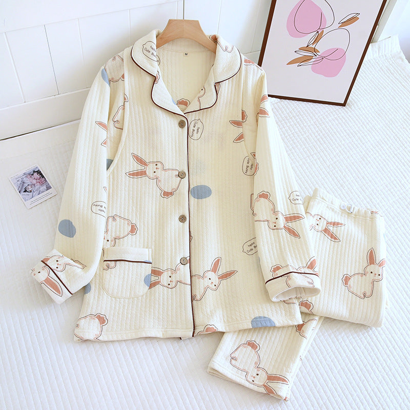 Thickened Maternity Pajamas Two-piece Set