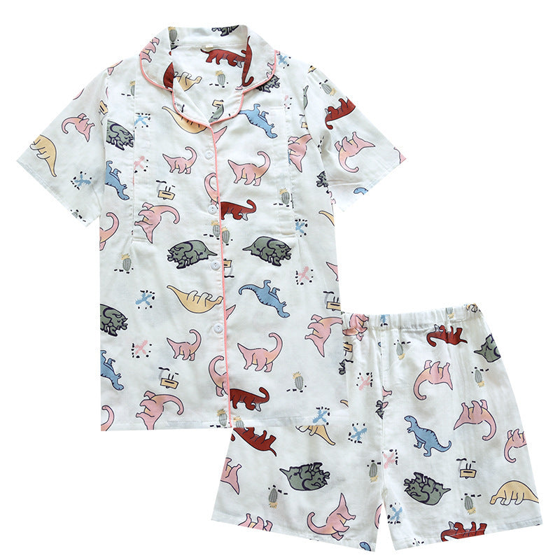 Short Sleeve Nursing Clothing Maternity Pajamas