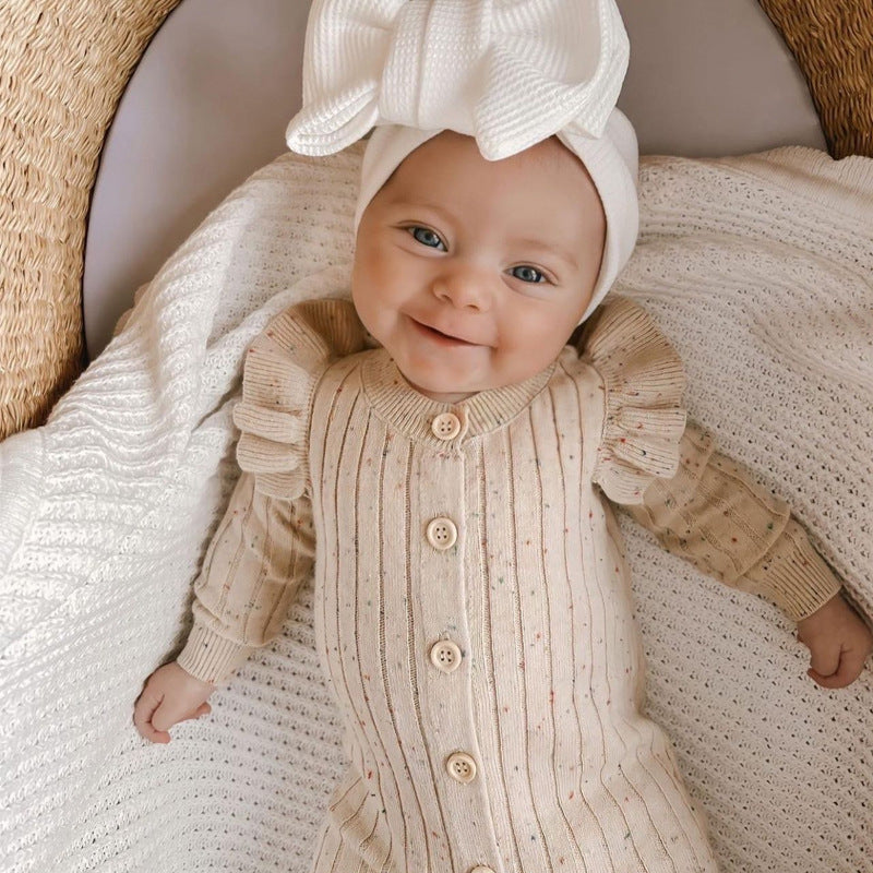 Baby Autumn Clothing Knitted Jumpsuit