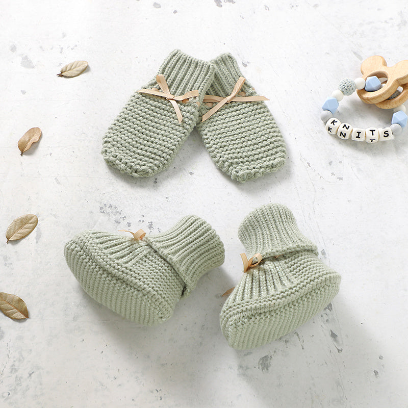 Baby Shoes Glove Set Knitted Newborn
