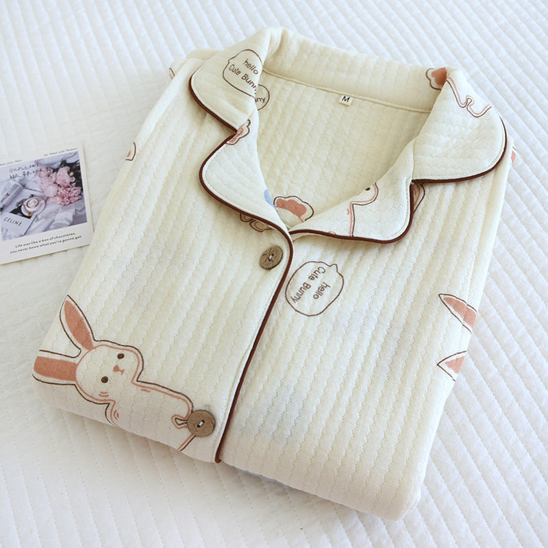 Thickened Maternity Pajamas Two-piece Set